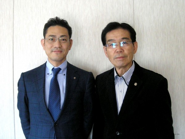 株式会社ジムウェイ 代表取締役の長竹一郎さんと、専務取締役の寺内德樹さん